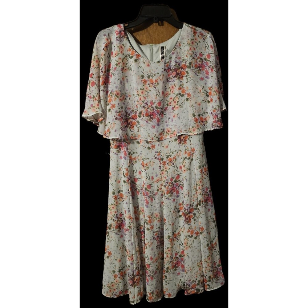 Women's Julian Taylor Lined Dress - Size 12 - Multicolor Floral